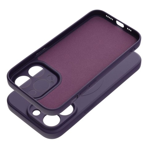 Etui SILICONE MAG COVER kompatybilny z MagSafe do iPhone 14 Pro ciemny fioletowy
