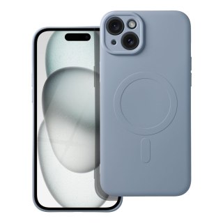 Etui SILICONE MAG COVER kompatybilny z MagSafe do iPhone 15 Plus jasny niebieski
