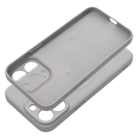 Etui SILICONE MAG COVER kompatybilny z MagSafe do iPhone 15 Pro Max tytanowy szary