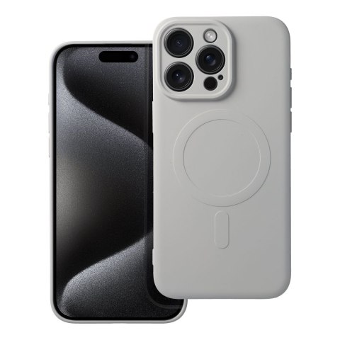 Etui SILICONE MAG COVER kompatybilny z MagSafe do iPhone 15 Pro Max tytanowy