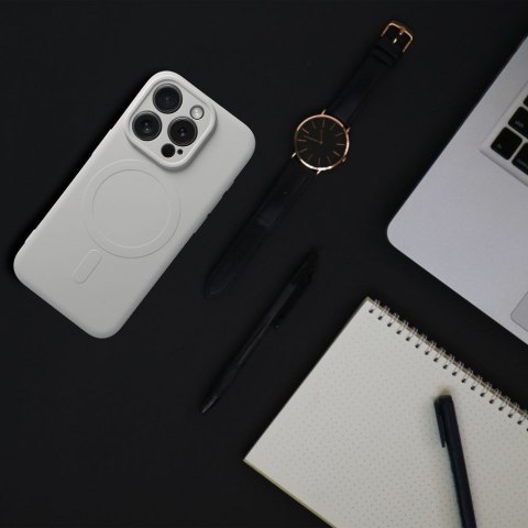 Etui SILICONE MAG COVER kompatybilny z MagSafe do iPhone 15 Pro Max tytanowy