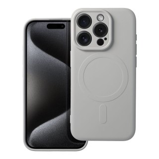 Etui SILICONE MAG COVER kompatybilny z MagSafe do iPhone 15 Pro tytanowy