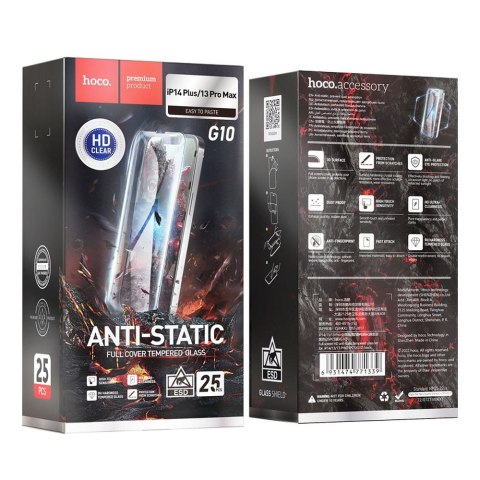 HOCO szkło hartowane HD Anti-static (SET 25in1) - MULTIPACK do iPhone 13 Pro Max / 14 Plus (G10)
