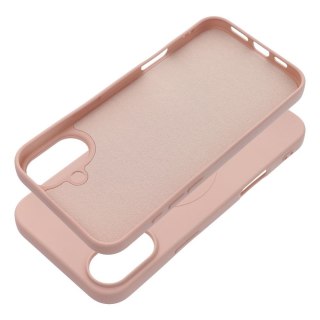 Etui SILICONE MAG COVER (big hole) kompatybilny z MagSafe do iPhone 16 Plus różowy