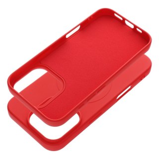 Etui SILICONE MAG COVER (big hole) kompatybilny z MagSafe do iPhone 16 Pro czerwony