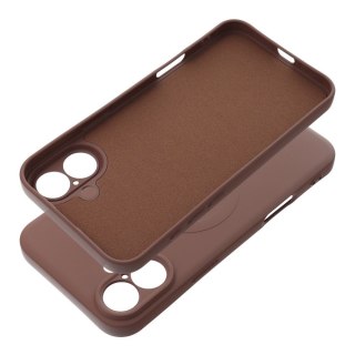 Etui SILICONE MAG COVER kompatybilny z MagSafe do iPhone 16 Plus brązowy