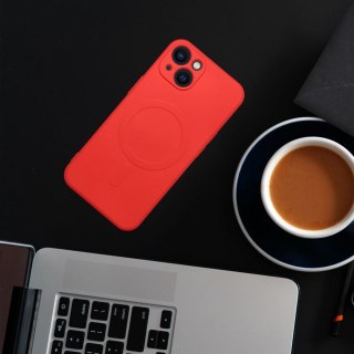 Etui SILICONE MAG COVER kompatybilny z MagSafe do iPhone 16 Plus czerwony