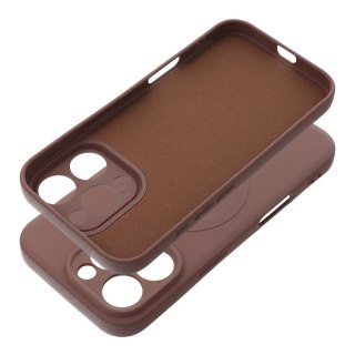 Etui SILICONE MAG COVER kompatybilny z MagSafe do iPhone 16 Pro brązowy