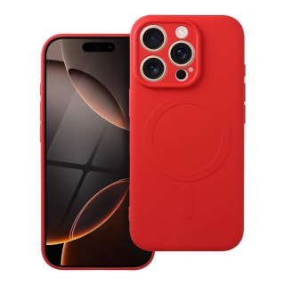 Etui SILICONE MAG COVER kompatybilny z MagSafe do iPhone 16 Pro czerwony