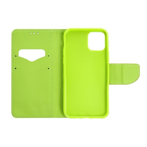 Etui FANCY Book do iPhone 15 Pro Max granatowo limonkowy