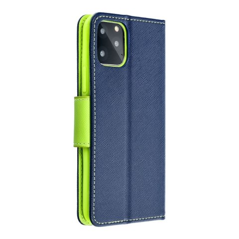 Etui FANCY Book do iPhone 15 Pro Max granatowo limonkowy
