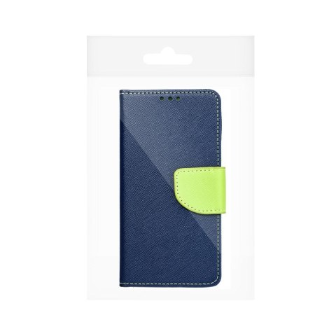 Etui FANCY Book do iPhone 15 Pro Max granatowo limonkowy