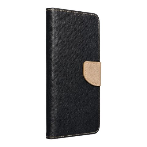 Etui FANCY Book do iPhone 15 czarno złoty