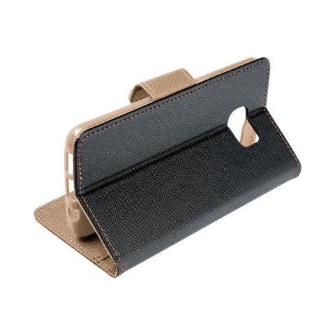 Etui FANCY Book do iPhone 15 czarno złoty