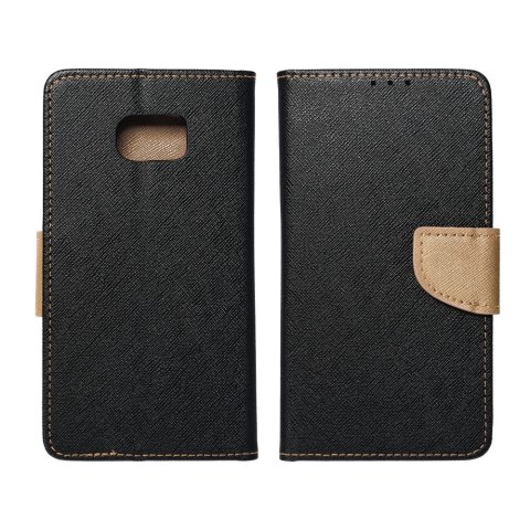 Etui FANCY Book do iPhone 15 czarno złoty
