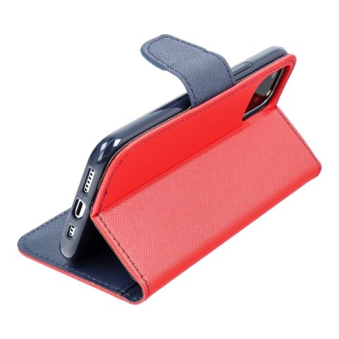 Etui FANCY Book do iPhone 15 czerwono granatowy