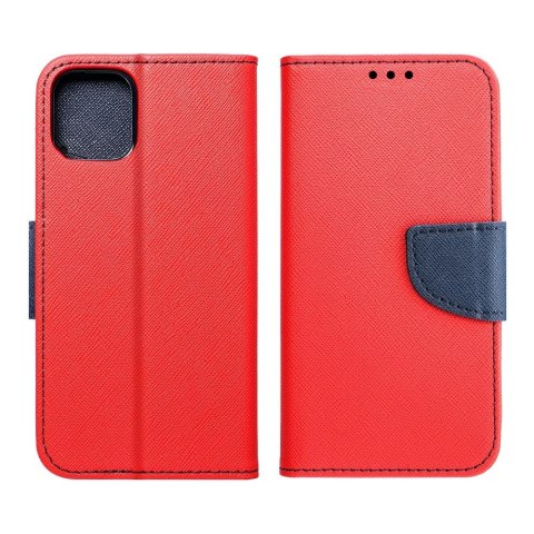 Etui FANCY Book do iPhone 15 czerwono granatowy