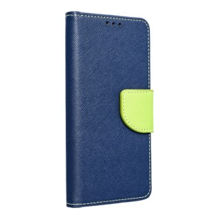 Etui FANCY Book do iPhone 15 granatowo limonkowy
