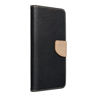Etui FANCY Book do iPhone 16 czarno złoty