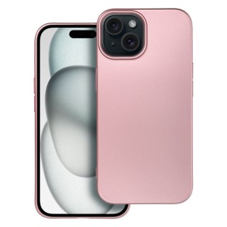 Etui METALLIC do iPhone 15 różowy