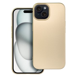 Etui METALLIC do iPhone 15 złoty