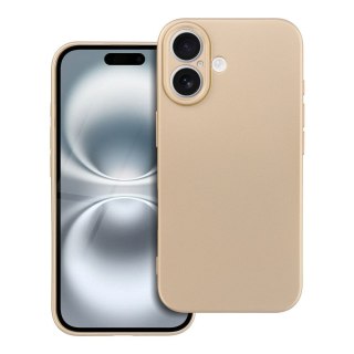 Etui METALLIC do iPhone 16 złoty