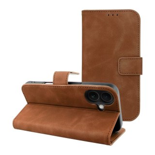 Etui TENDER Book do iPhone 16 brązowy