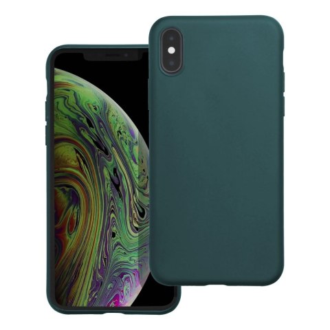 Etui MATT do iPhone X / XS ciemnozielony