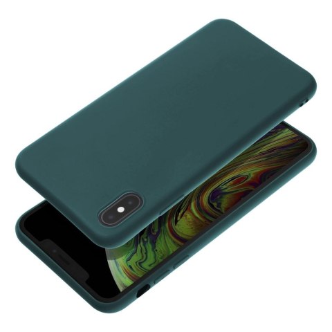 Etui MATT do iPhone X / XS ciemnozielony