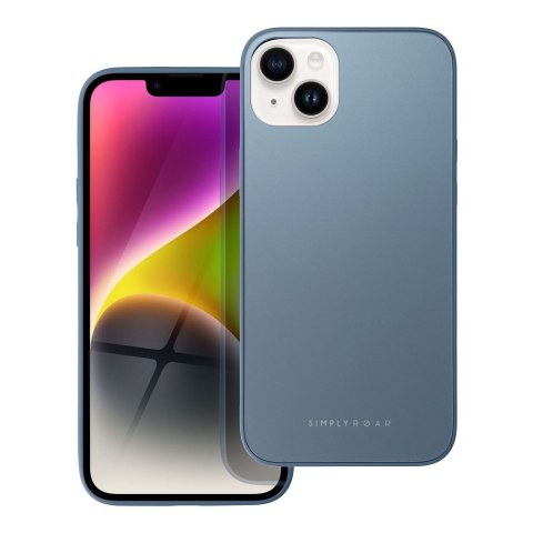 ROAR Etui MATTE GLASS do iPhone 14 Plus niebieski