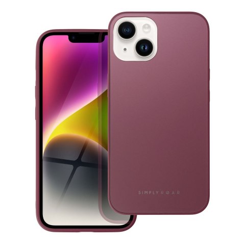 ROAR Etui MATTE GLASS do iPhone 14 bordowy