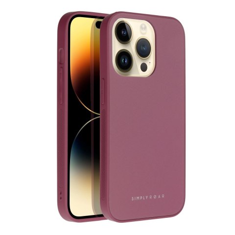 ROAR Etui MATTE GLASS do iPhone 14 bordowy