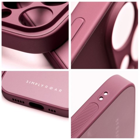 ROAR Etui MATTE GLASS do iPhone 14 bordowy