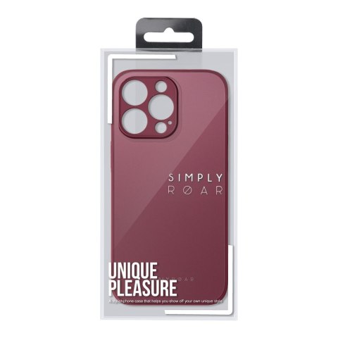 ROAR Etui MATTE GLASS do iPhone 14 bordowy