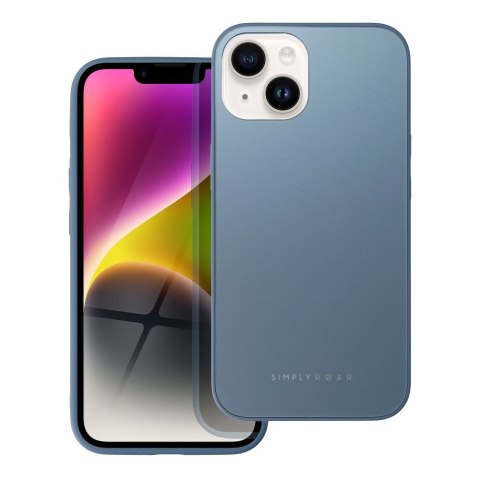 ROAR Etui MATTE GLASS do iPhone 14 niebieski