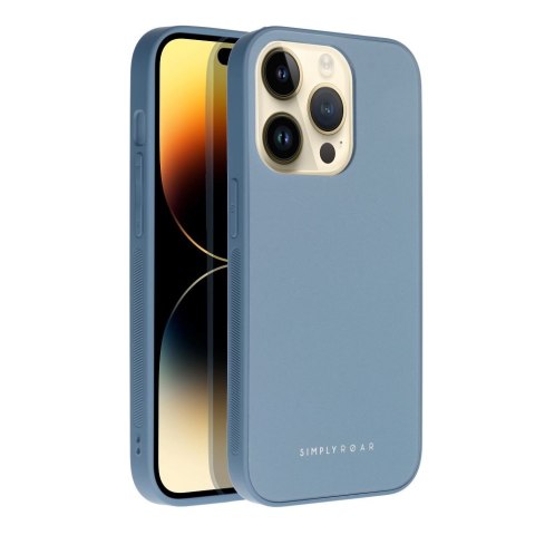 ROAR Etui MATTE GLASS do iPhone 14 niebieski
