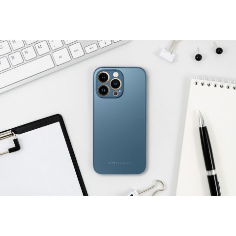 ROAR Etui MATTE GLASS do iPhone 14 niebieski