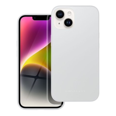 ROAR Etui MATTE GLASS do iPhone 14 stalowy