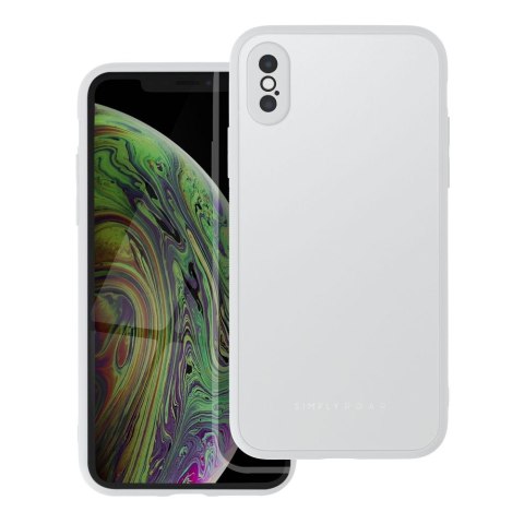 ROAR Etui MATTE GLASS do iPhone XS stalowy