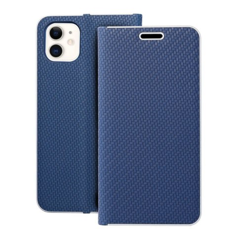 Etui LUNA Book Carbon do iPhone 11 niebieski