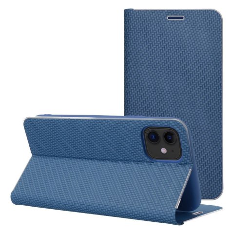 Etui LUNA Book Carbon do iPhone 11 niebieski