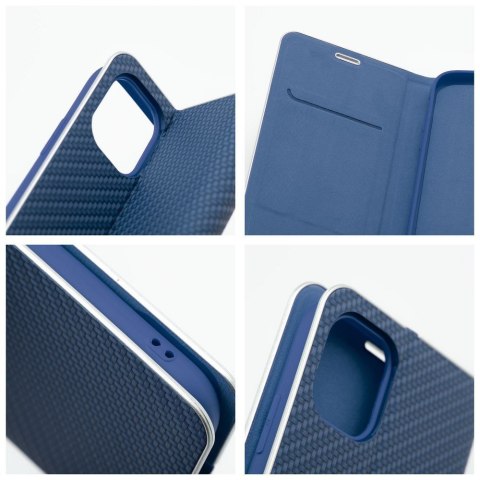 Etui LUNA Book Carbon do iPhone 11 niebieski