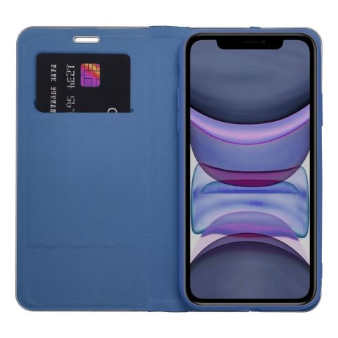 Etui LUNA Book Carbon do iPhone 11 niebieski