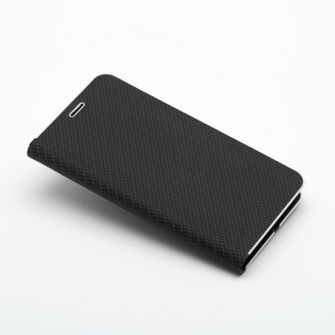 Etui LUNA Book Carbon do iPhone XR czarny