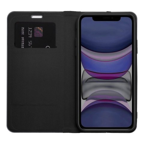 Etui LUNA Book Carbon do iPhone XR czarny