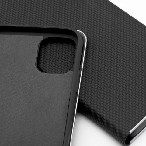Etui LUNA Book Carbon do iPhone XR czarny