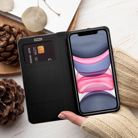Etui LUNA Book Carbon do iPhone XR czarny