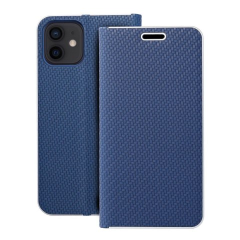 Kabura LUNA Book Carbon do IPHONE 12 / 12 Pro niebieski