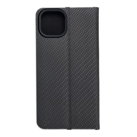 Etui LUNA Book Carbon do iPhone 14 czarny