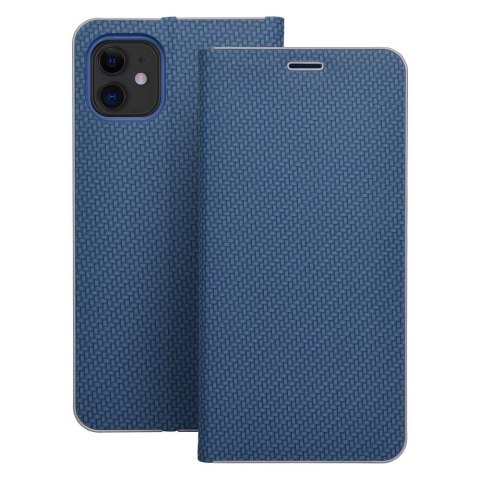 Etui LUNA Book Carbon do iPhone 15 Pro Max niebieski